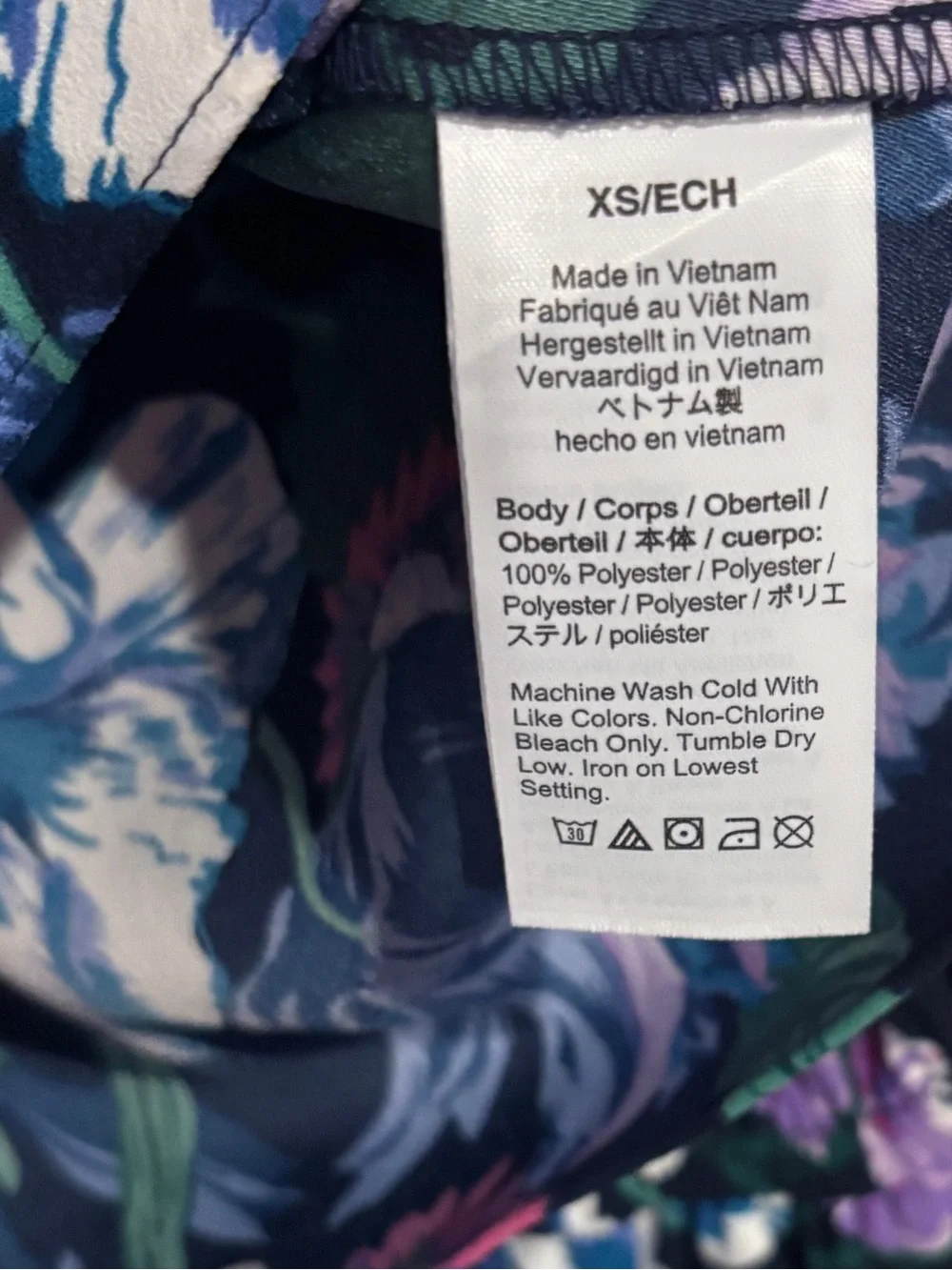 J.CREW Ruffleneck Top Women's Foral 365 Crepe XS  Multicolor
